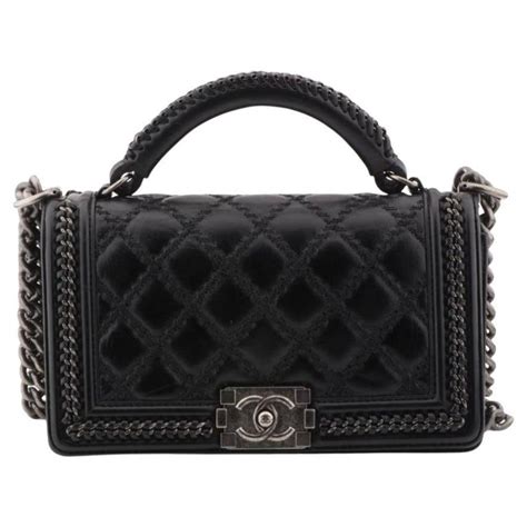 chanel black quilted leboy|Chanel bag for sale.